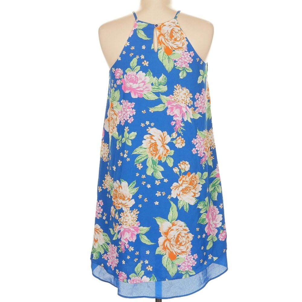 Pink Rose - Beautiful Floral Mini Dress - Picture 2 of 8